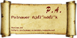 Polnauer Ajándék névjegykártya